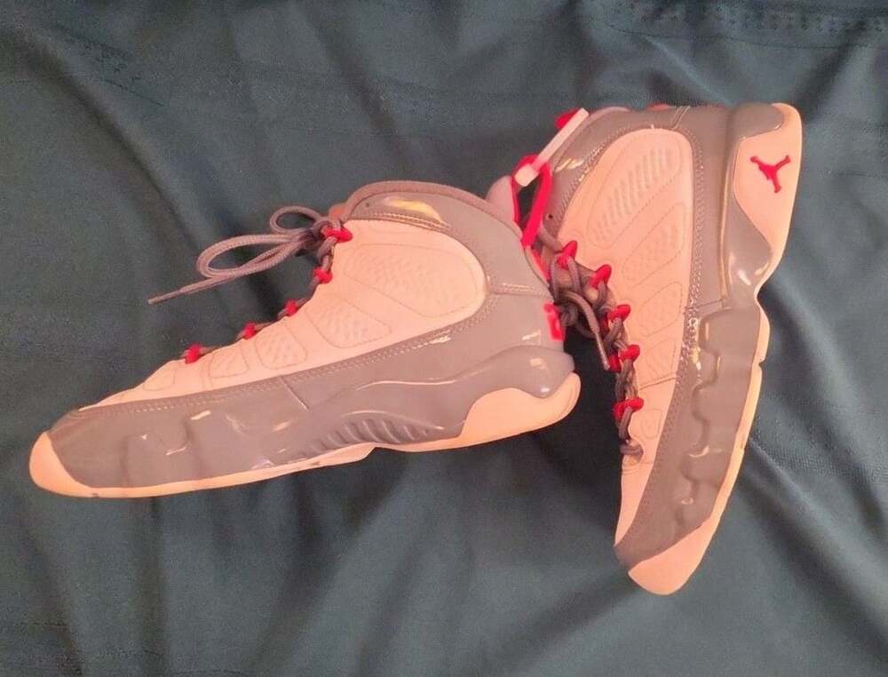 Nike Air Jordan 9 Retro Size 5Y Fire Red White Gray